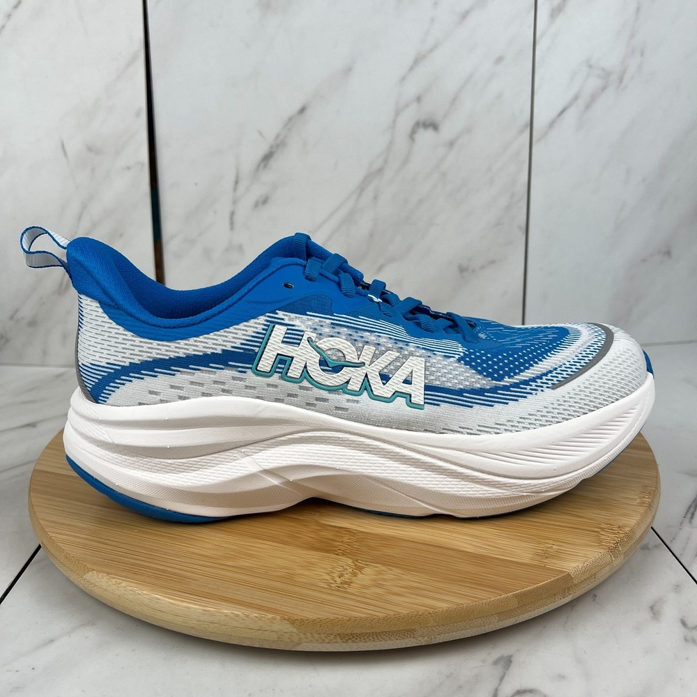 Hoka One Skyflow Mens Size 9 D Blue White Frost Running Walk Shoes 1155111 HLF